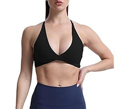 Aoxjox Women's Workout Sports Bras Fitness Backless Padded Sienna Low Impact Bra Yoga Crop Tank Top | Amazon (US)