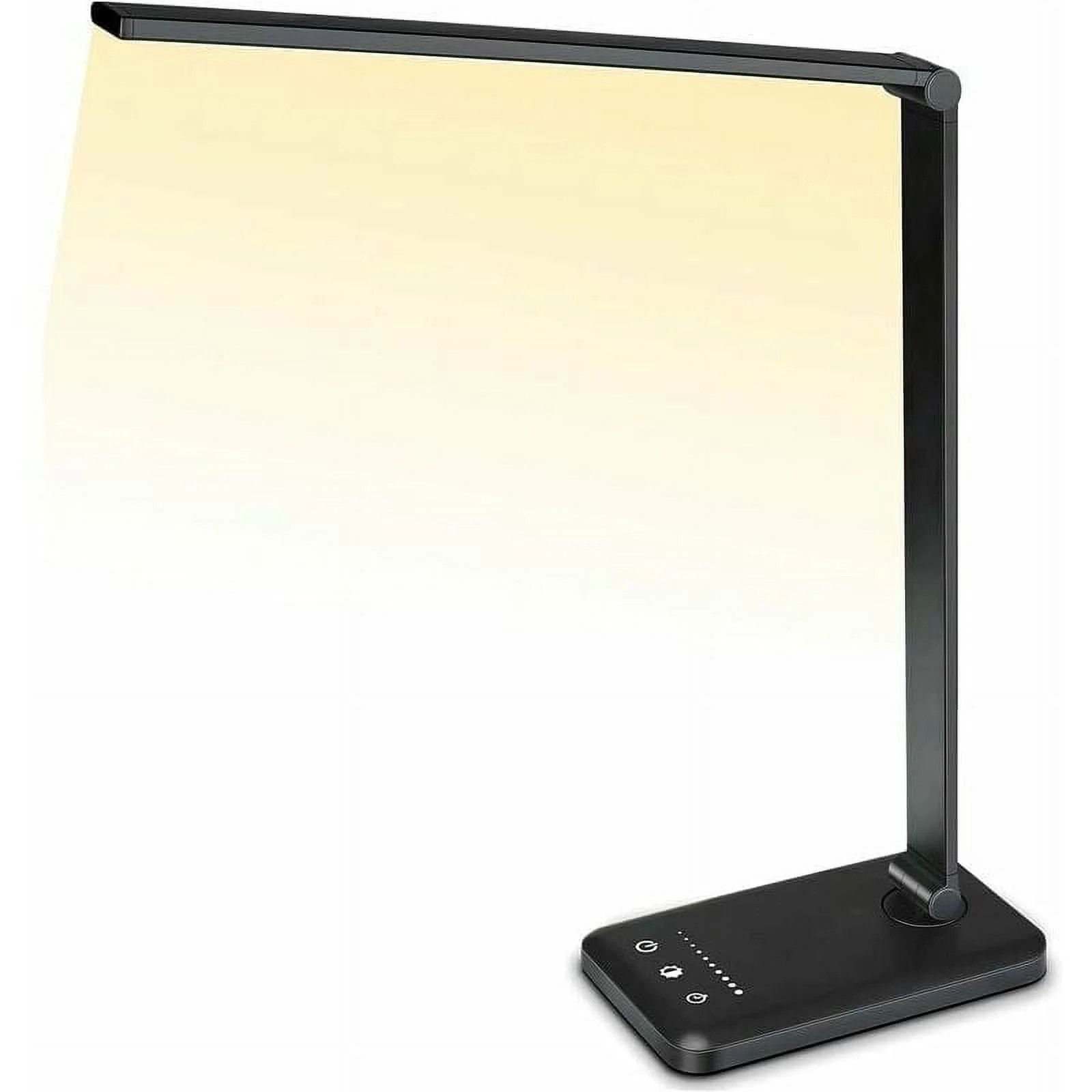 Desk Lamp With Wireless Charger And Usb Port, Black Led Desk Light Featuring 10 Brightness Levels... | Walmart (US)