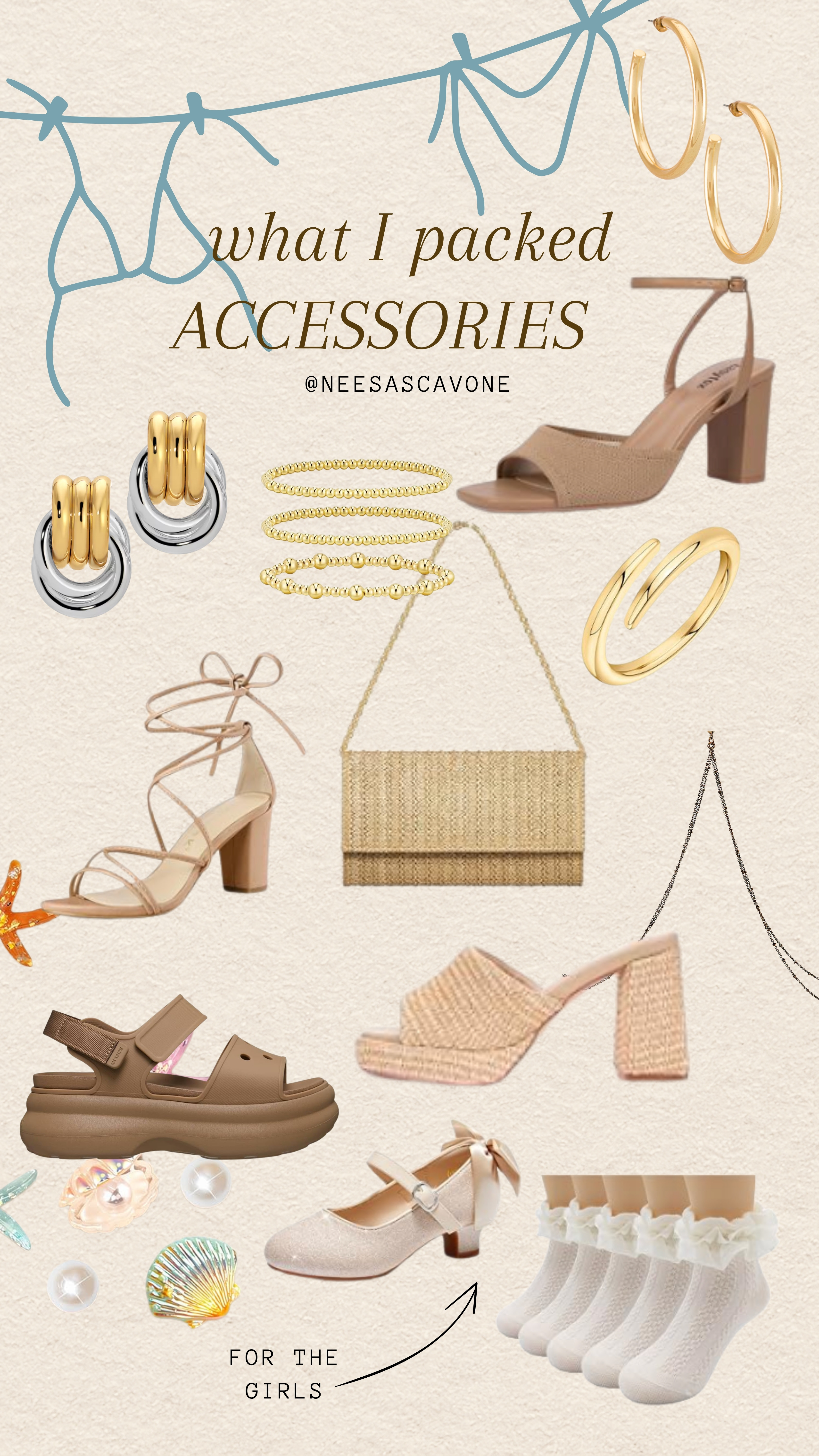 Everything I packed for our cruise accessories edition 🤍✨ These are the shoes, jewelry, bag, and little extras that matched every outfit and made getting ready so easy. Neutral accessories are my go-to because they mix and match with everything, saving room in your suitcase while still looking elevated. Linking every piece in my LTK!
#LTK #LTKStyle #LTKFinds #CruiseOutfits #CruiseStyle #VacationOutfits #VacationStyle #ResortWear #ResortStyle #TravelEssentials #TravelAccessories #SummerStyle #NeutralStyle #CapsuleWardrobe #BeachVacation #VacationPacking #VacationFashion #GoldJewelry #StatementEarrings #NeutralHeels #PlatformSandals #RaffiaBag #WomensFashion #StyleInspiration #OutfitInspiration #AmazonFashion #SummerAccessories #WhatIPacked

#LTKTravel #LTKSeasonal #LTKSeasonal #LTKBeauty #LTKTravel