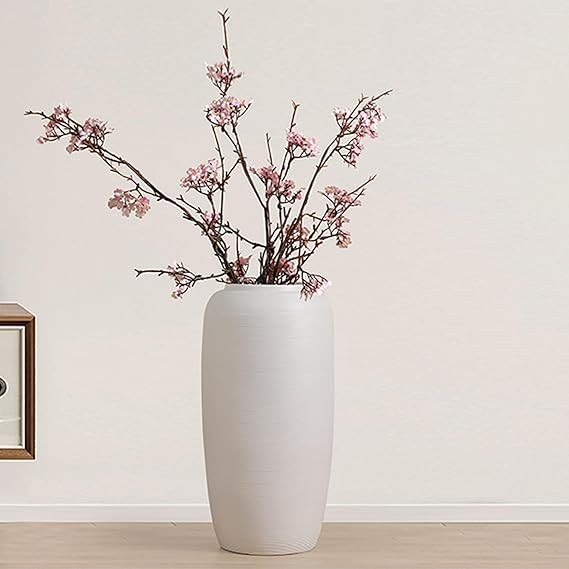 Kokrose Large Floor Vase, 15.8 Inch Tall Flower Decorative Vases, Floor Vases Decorative Tall Rib... | Amazon (US)