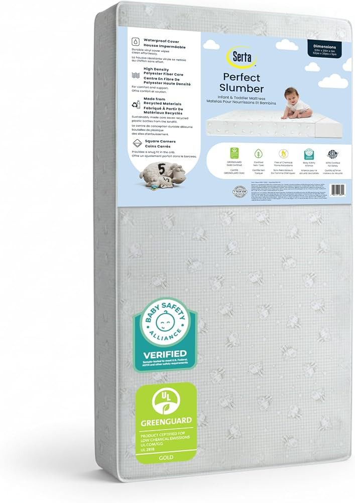 Serta Perfect Slumber Dual Sided Crib and Toddler Mattress - Waterproof - Hypoallergenic - Premiu... | Amazon (US)