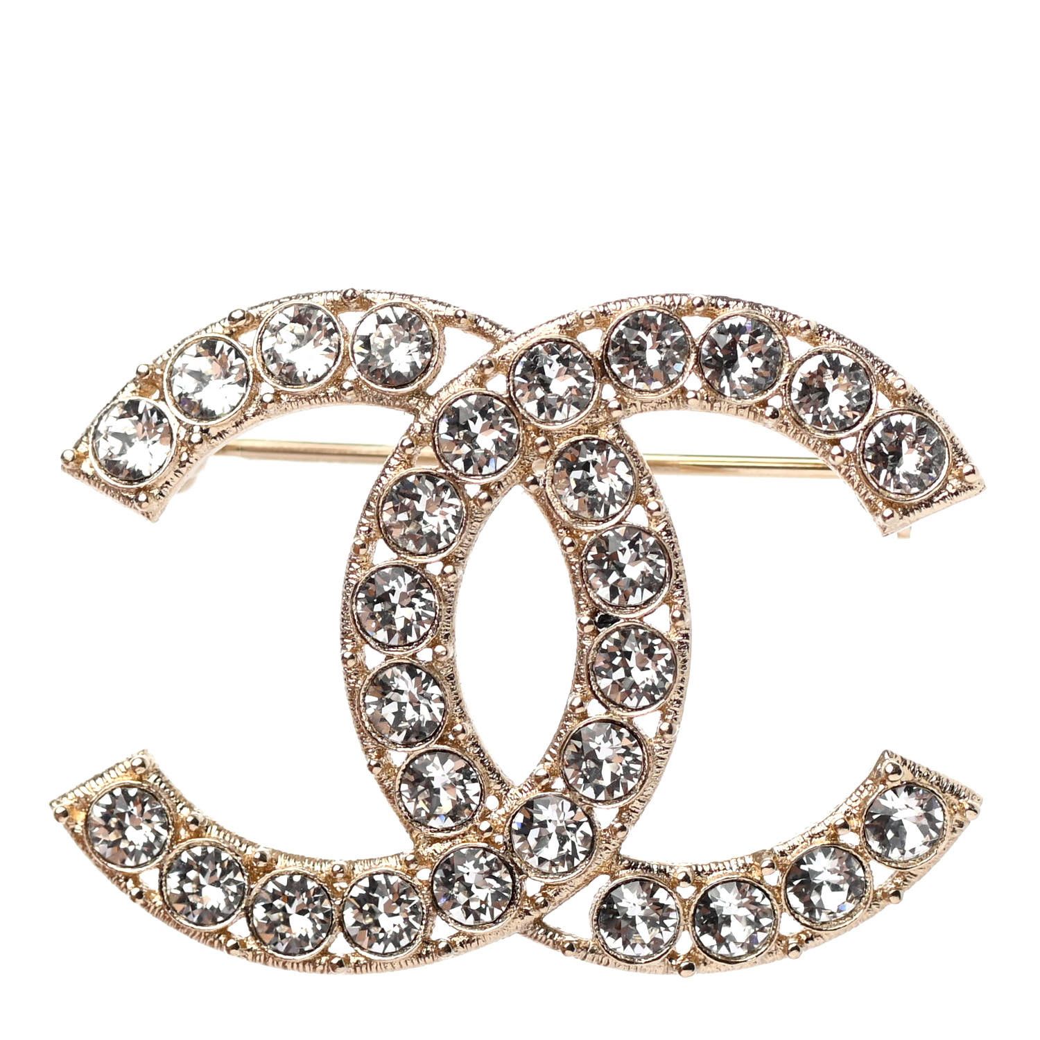 CHANEL

Crystal CC Brooch Gold | Fashionphile