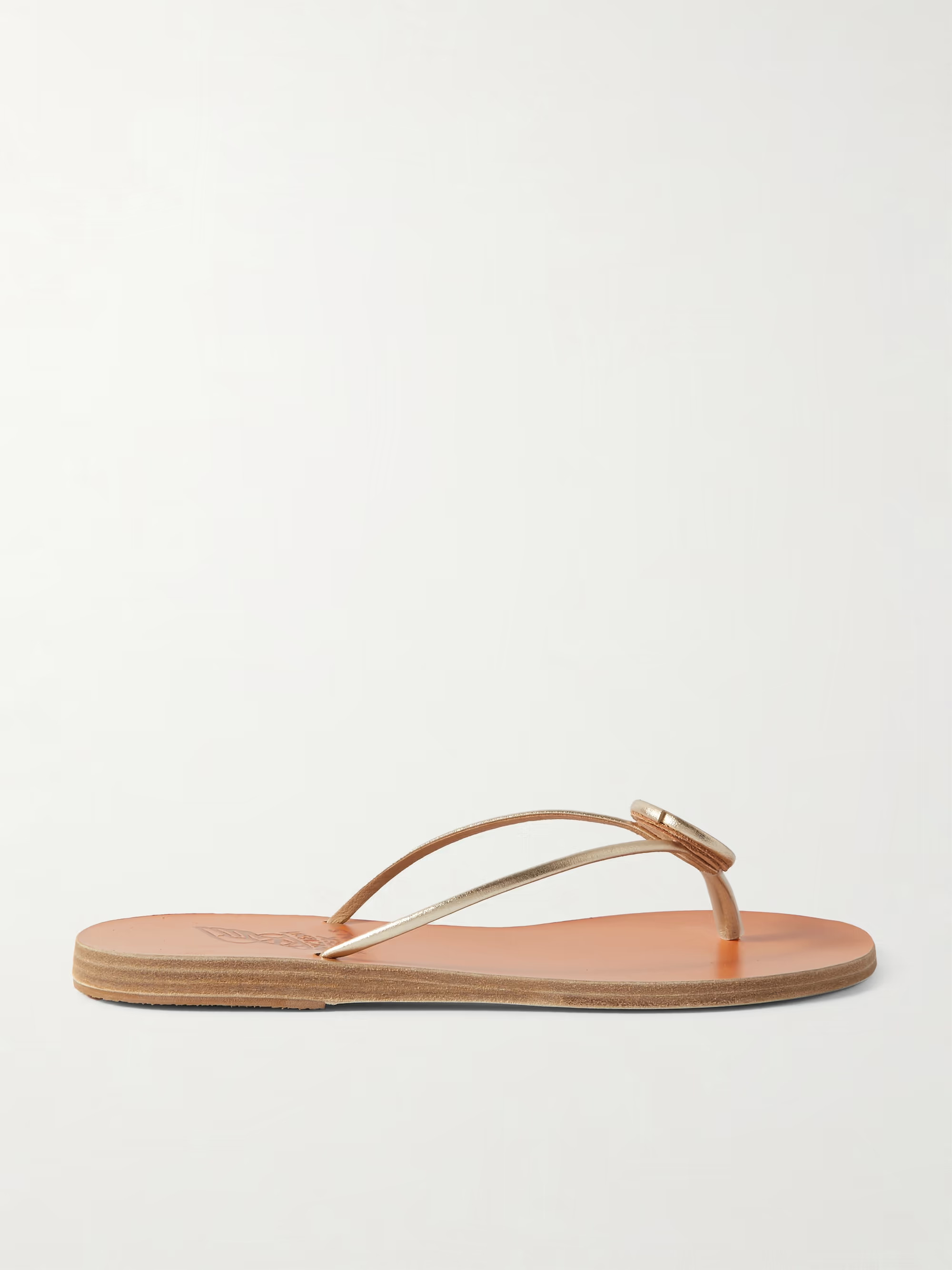 Strovilos metallic leather flip flops | NET-A-PORTER APAC