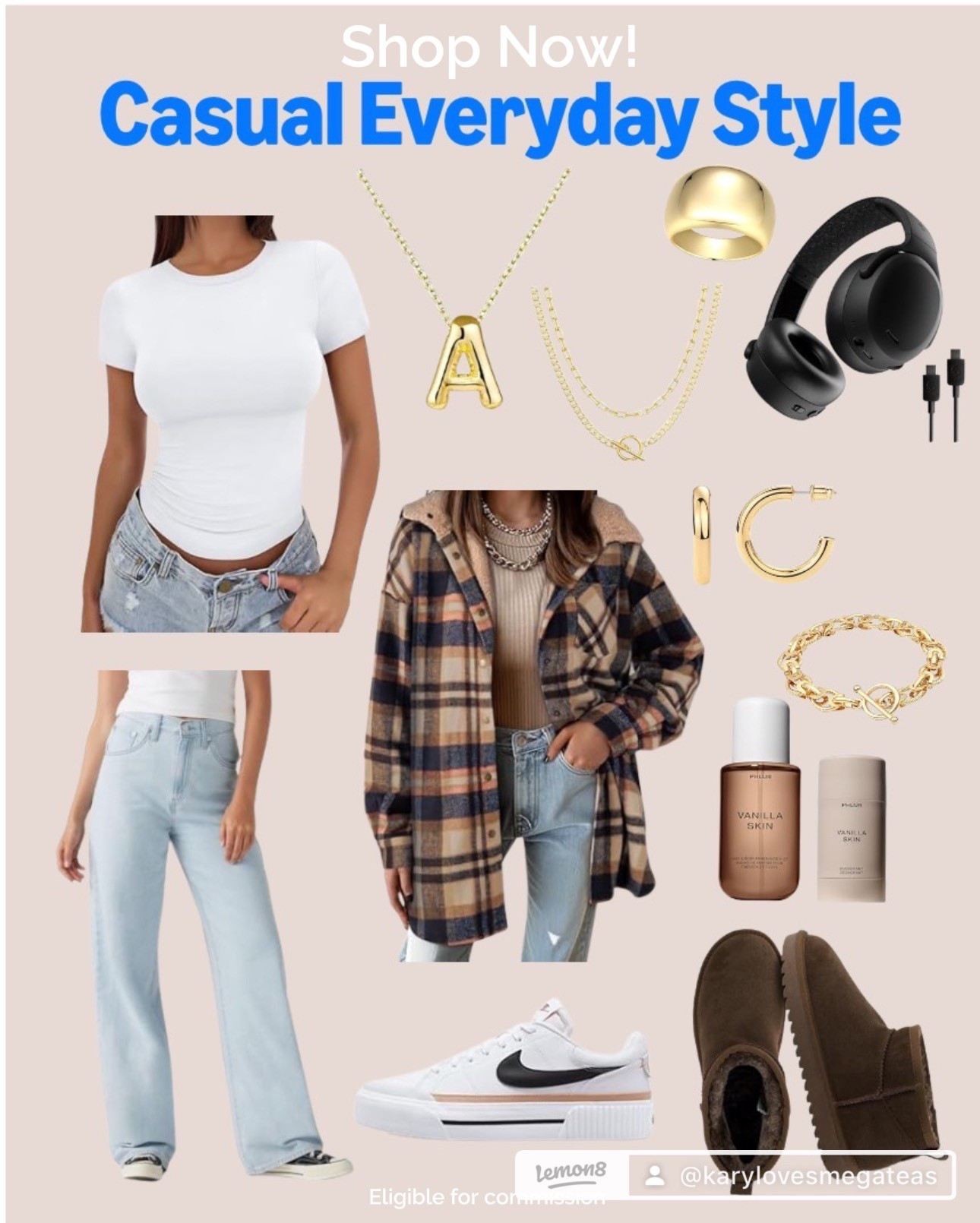 Casual Everyday Style Essentials for Busy Moms!

Your new go-to everyday outfit ✨
Comfy basics, cozy layers, simple gold jewelry, and the cutest sneakers + boots — all perfect for school drop-off, errands, or a chill weekend. Linked everything so you can shop the whole look easily!

Shopping link in comments!

#EverydayStyle #CasualOutfit #OOTDInspo #MomStyle #AmazonFinds #WardrobeEssentials #CasualFashion #FallOutfits #StyleInspo #PinterestFashion #OutfitIdeas #ComfyStyle

#LTKootd #LTKFindsUnder50 #LTKMidsize