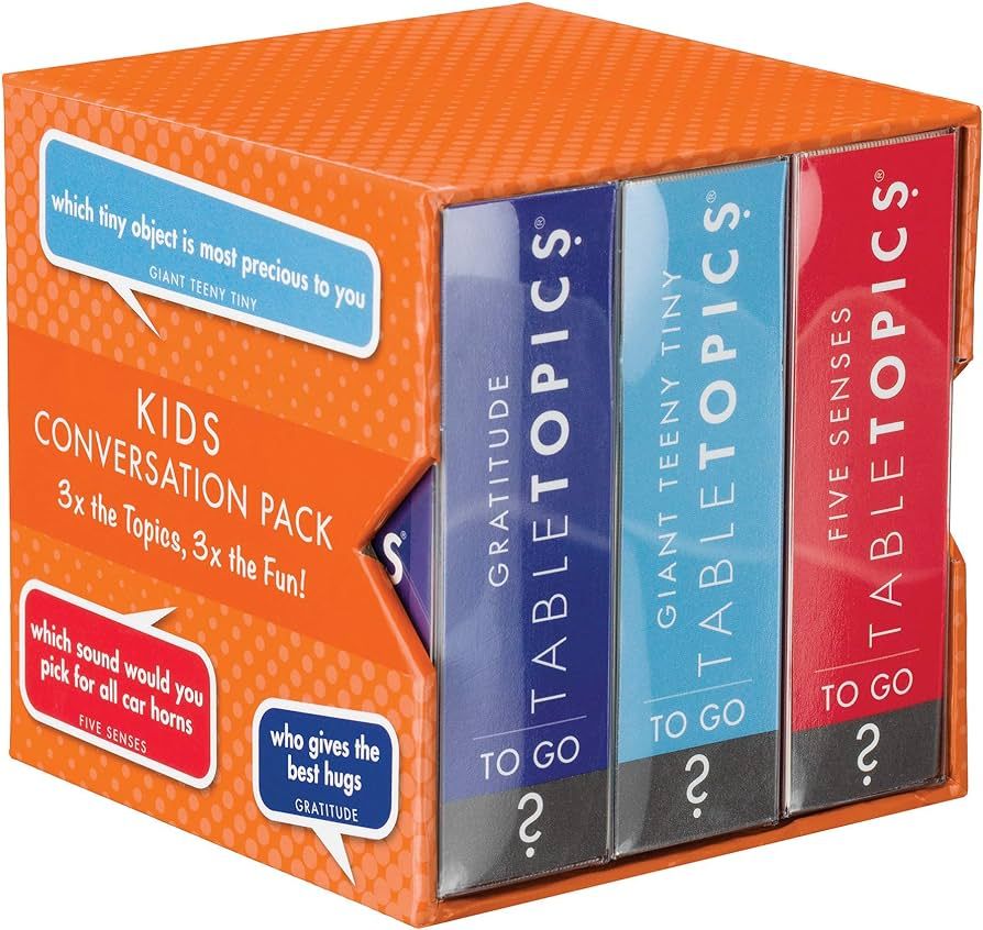 TableTopics Kids Conversation Cards Pack - 120 Conversation Starters for Kids & Parents | Amazon (US)