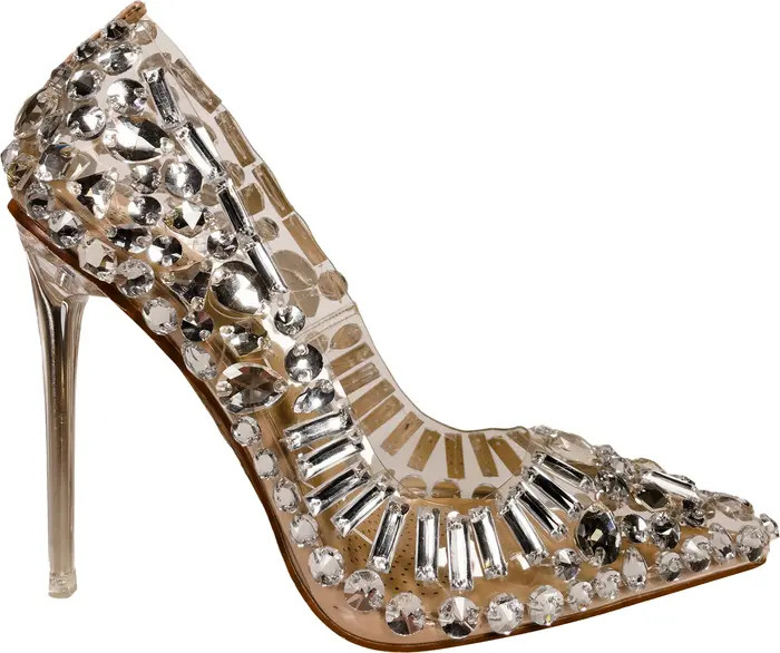Bonnie Crystal Studded Translucent Pump | Nordstrom
