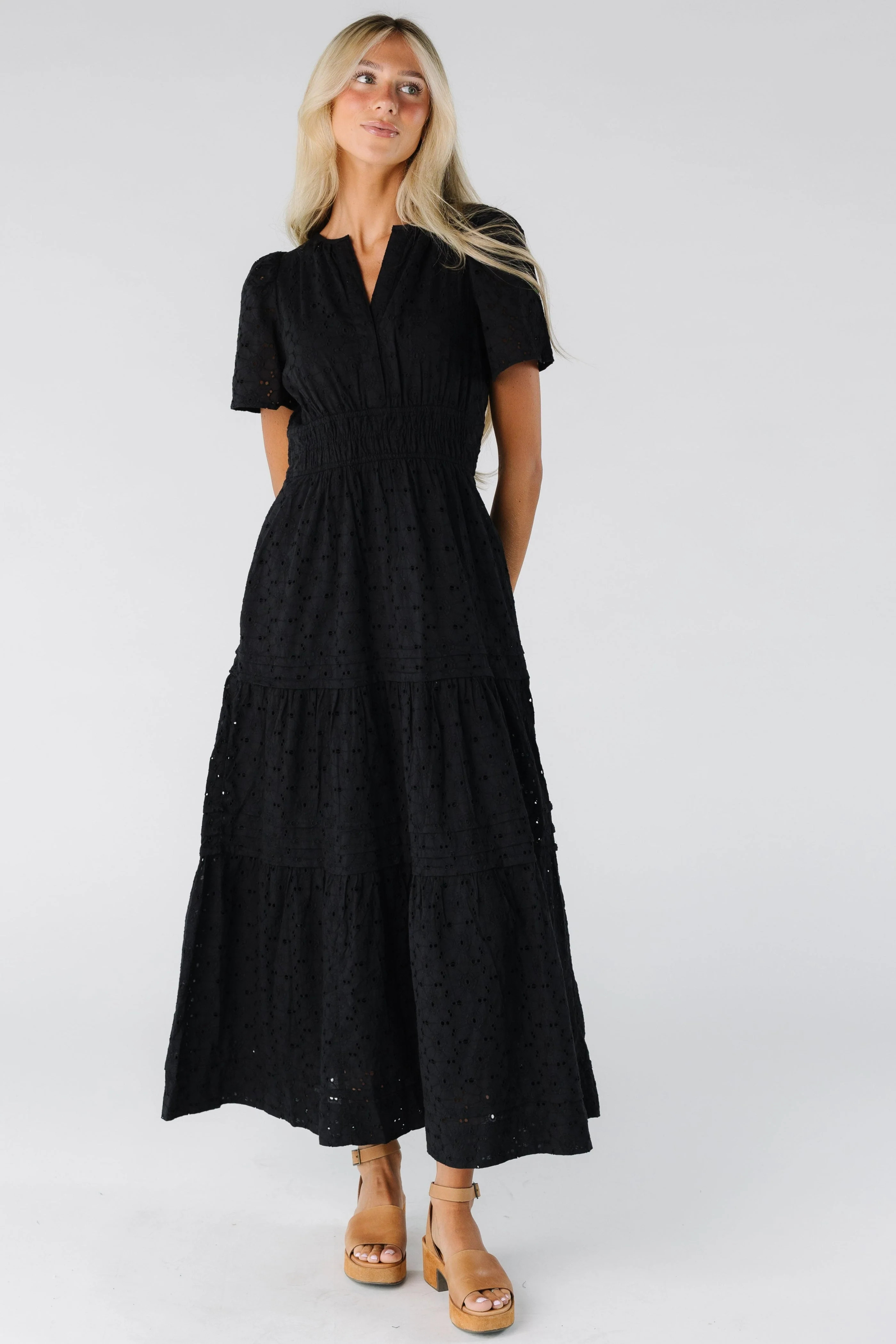 Citrus-Shae Dress - Black Eyelet | Called To Surf