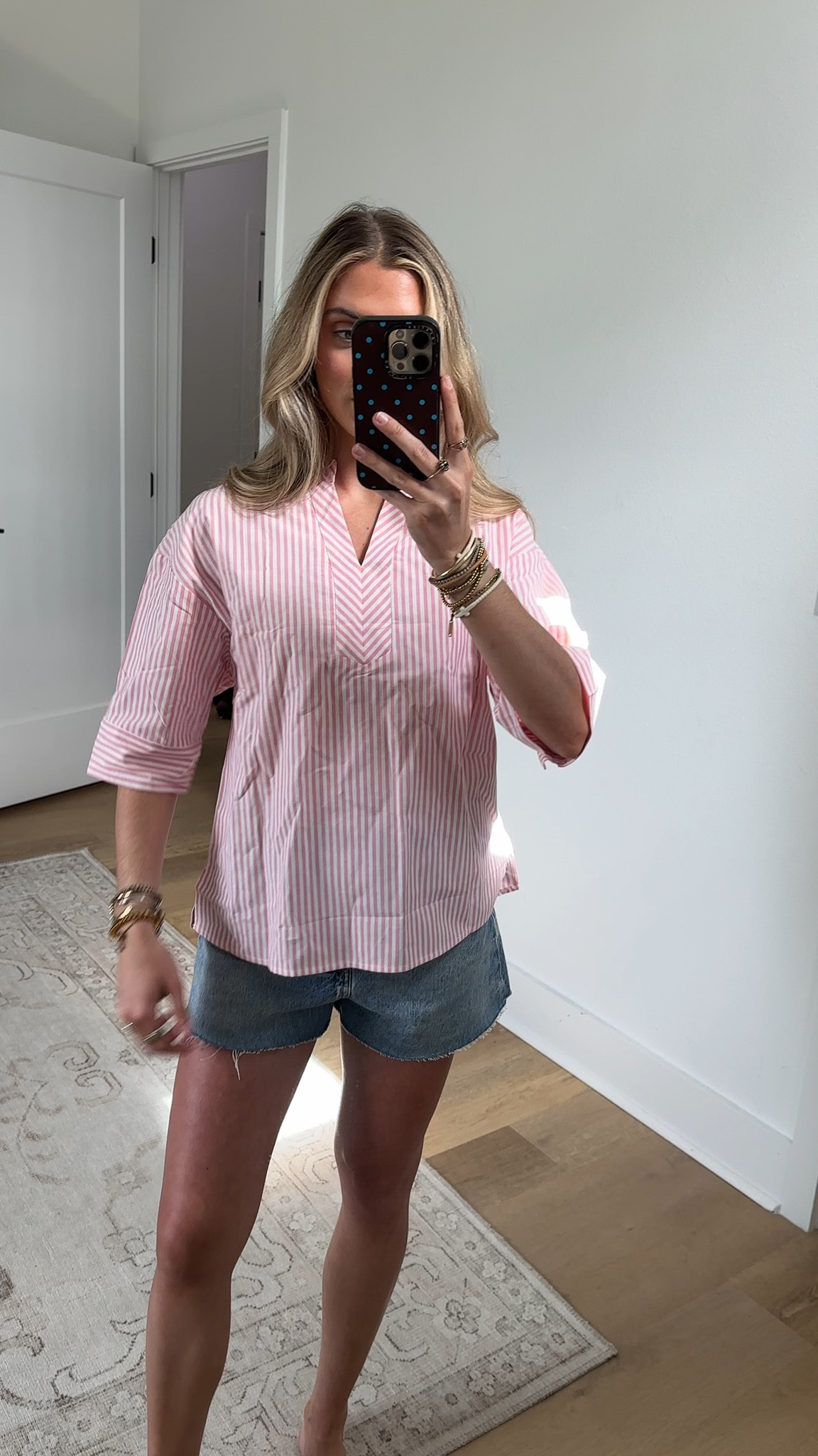 Amazon size small Watashi Women Striped Dressy Henley Shirt 3/4 Sleeve Collared Summer Tops
Casual Oversize V-Neck Button Cuff Short Sleeve Blouse Office Work Wear

#LTKootd #LTKWorkwear #LTKSaleAlert