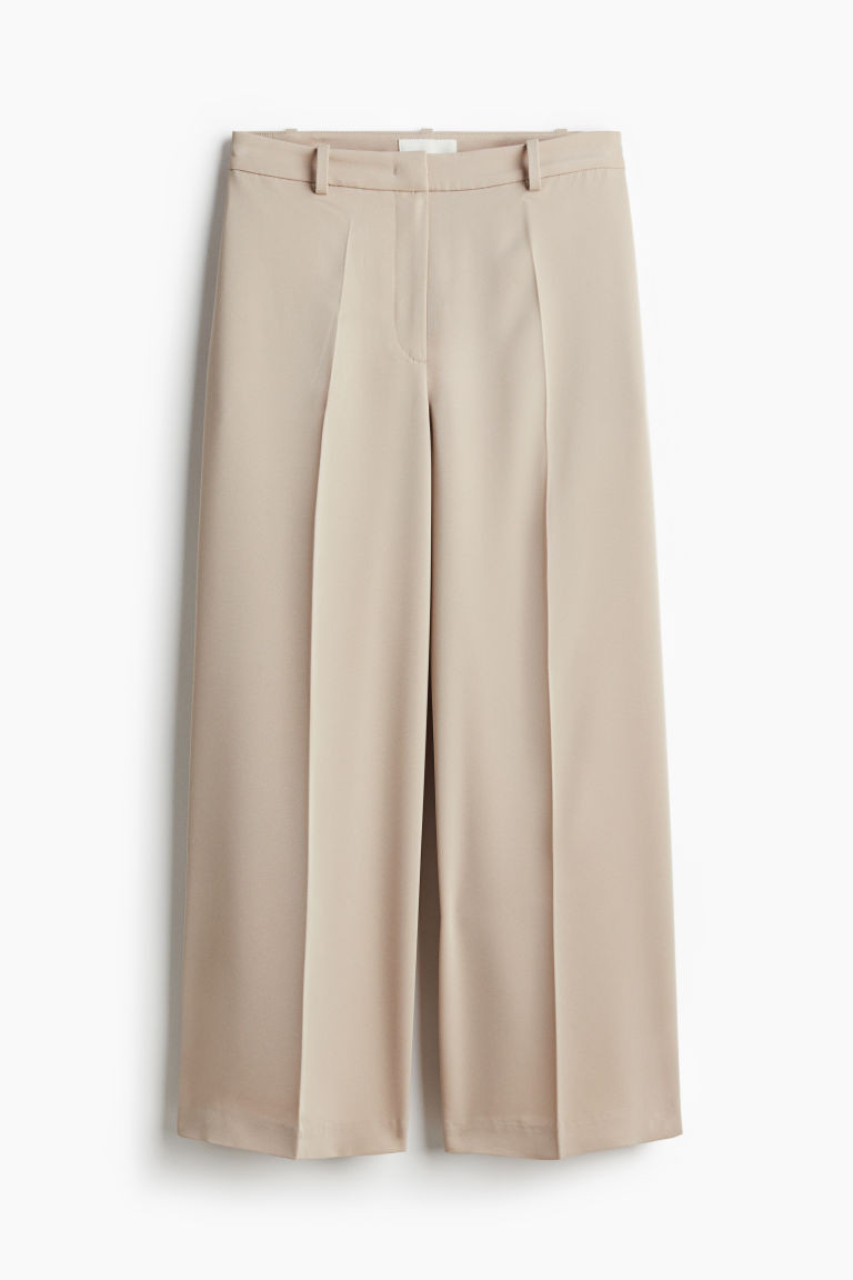 H & M - Wide-leg Twill Pants - Brown | H&M (US + CA)
