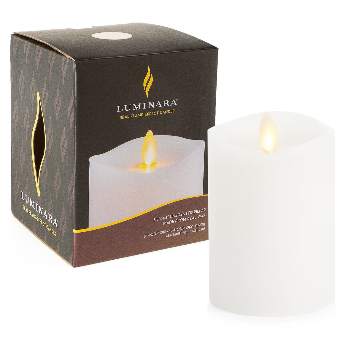 Luminara Flameless LED Light Pillar Candle, Flickering Real Flame Effect | Walmart (US)