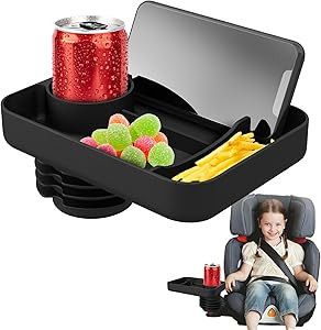 Palksky Car Seat Cup Holder Snack Tray, Car Seat Food Snack Tray for Kids Travel with Phone Holde... | Amazon (US)