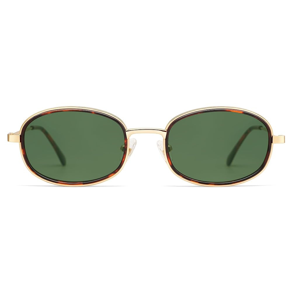 Retro Oval Sunglasses for Women Men Trendy Round Y2k Sunnies AP3681 | Amazon (US)