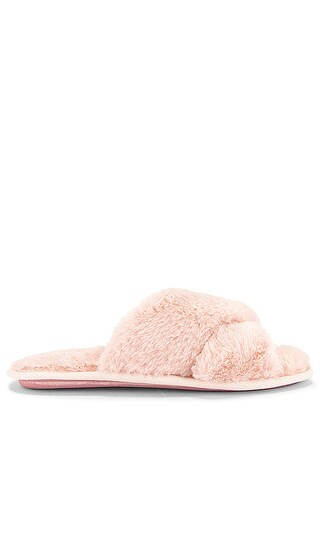 Victoria Teddy Criss Cross Slipper in Buff | Revolve Clothing (Global)