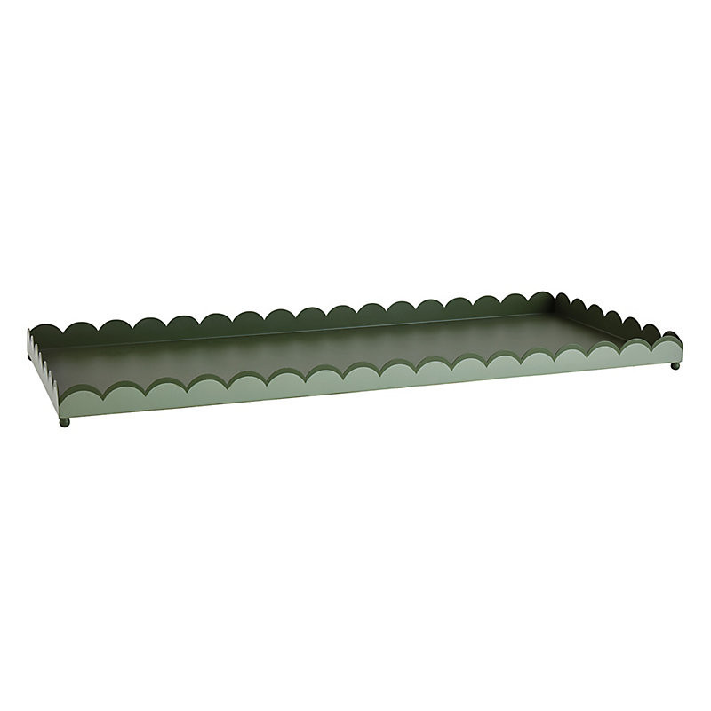Scalloped Boot Tray - Green - Ballard Designs | Ballard Designs, Inc.