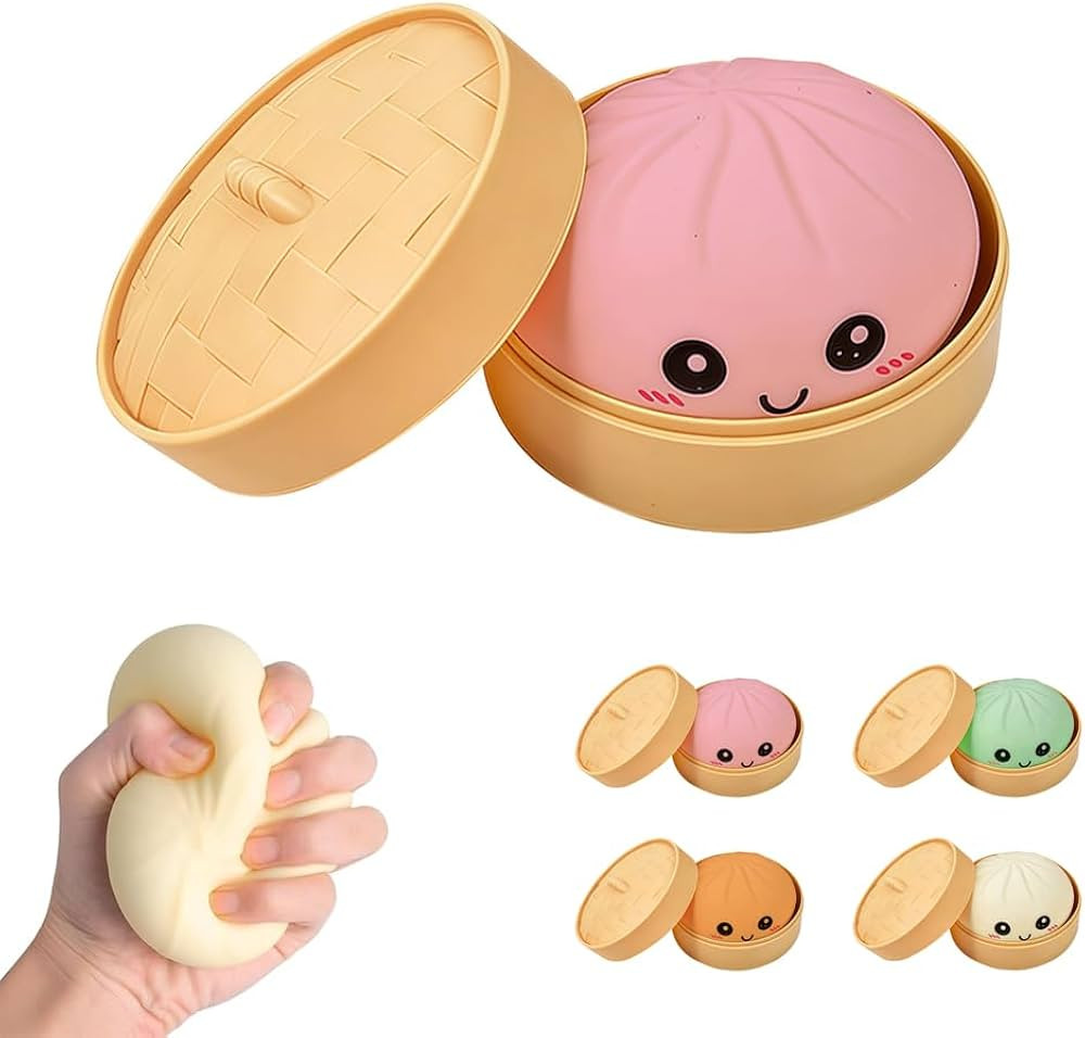 2026 Dumpling Squishy Stress Relief Squeeze Toy, Soft Slow Rising Mystery Dumpling Stress Ball, S... | Amazon (US)