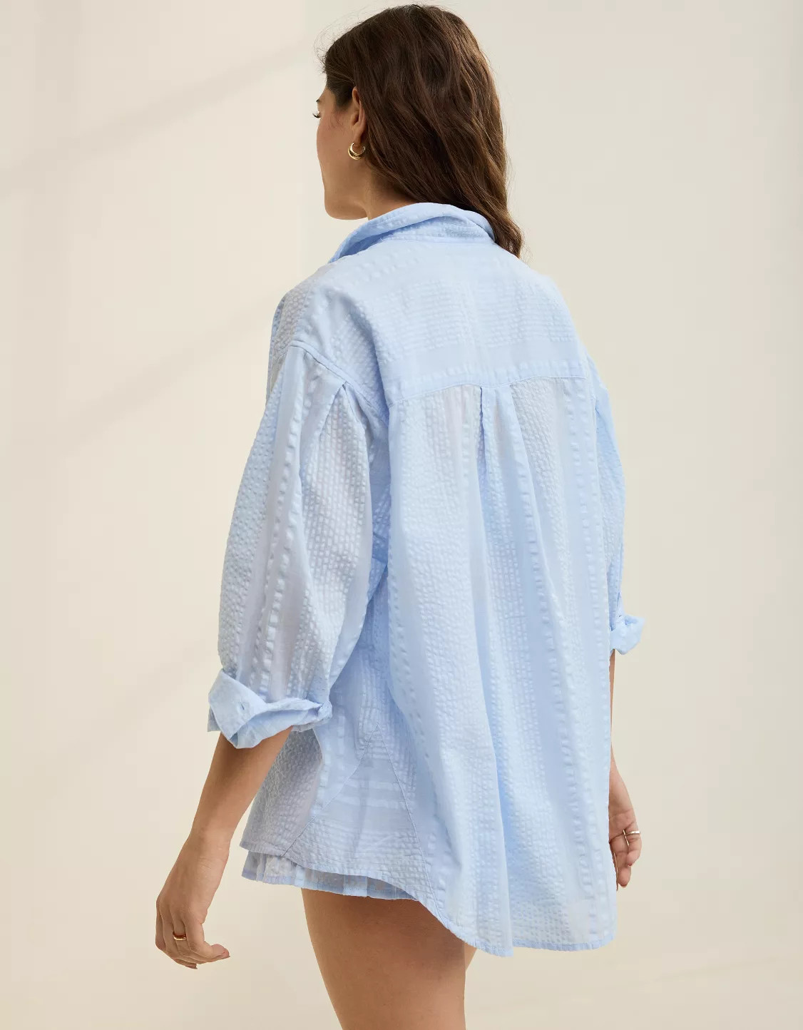 Aerie Seersucker Coverup Shirt | Aerie
