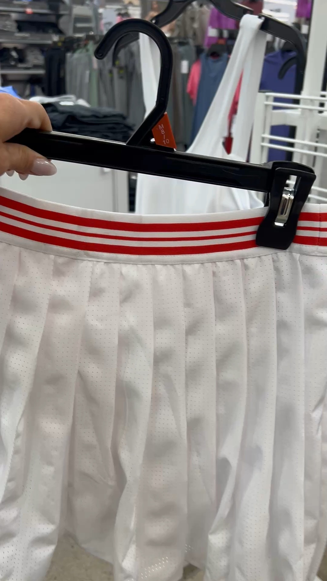Red and white tennis dress and tennis skirt ❤️ this would me super cute for Memorial Day coming up.
