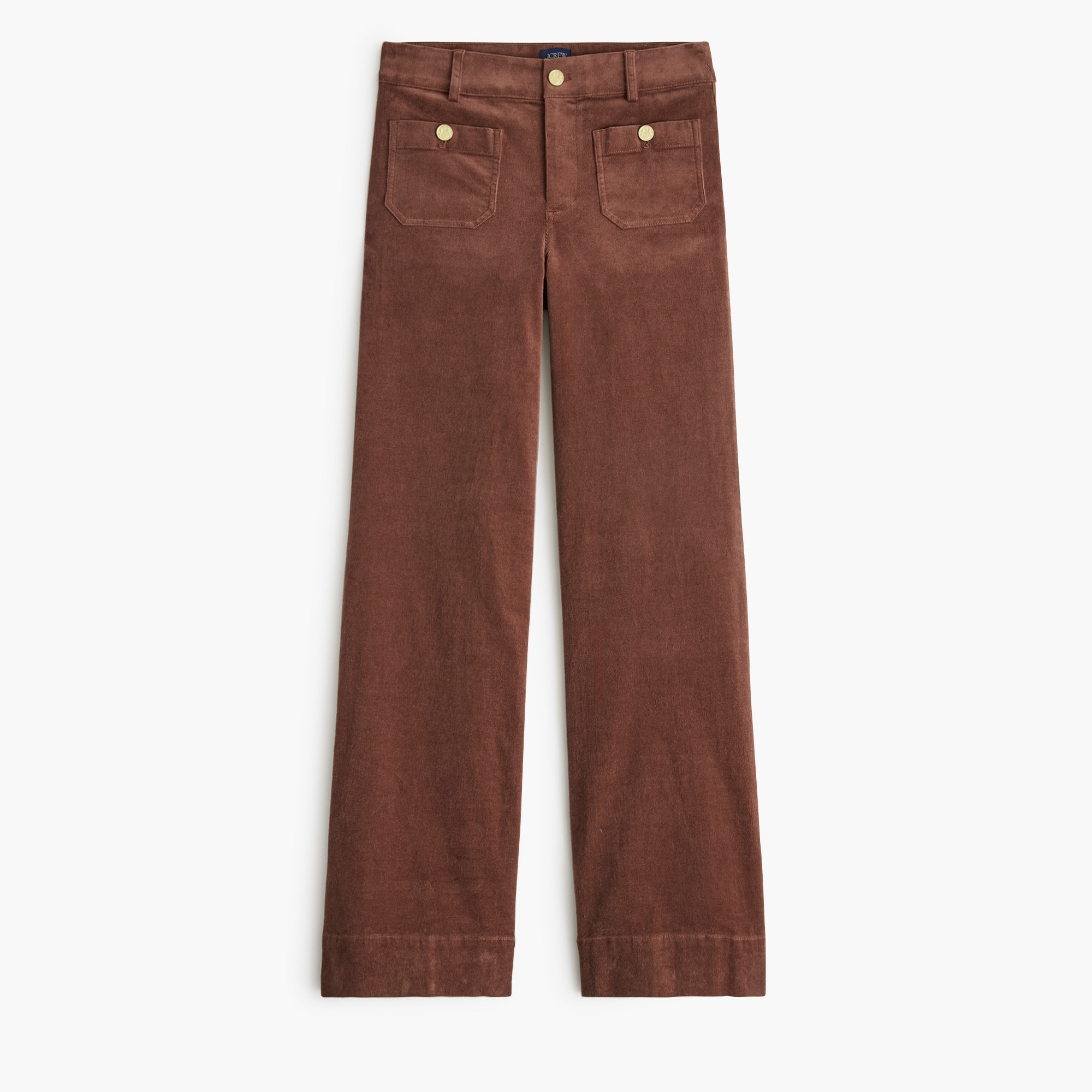 Tall corduroy Lizzie sailor high-rise patch-pocket wide-leg pant | J.Crew Factory