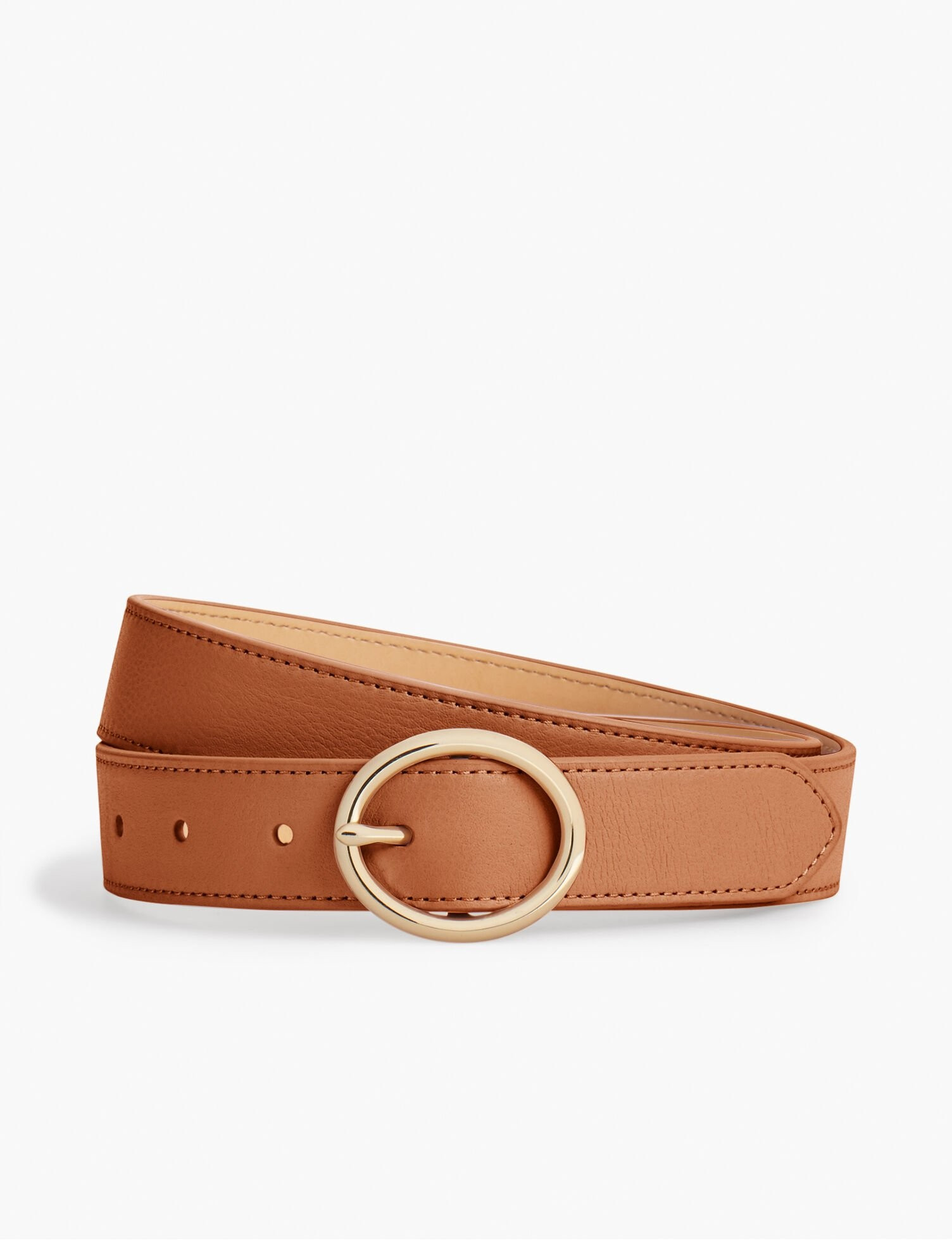 Soft Pebbled Leather Belt | Talbots