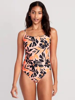 Tie-Back One-Piece Cami Swimsuit for Women | Old Navy (US)