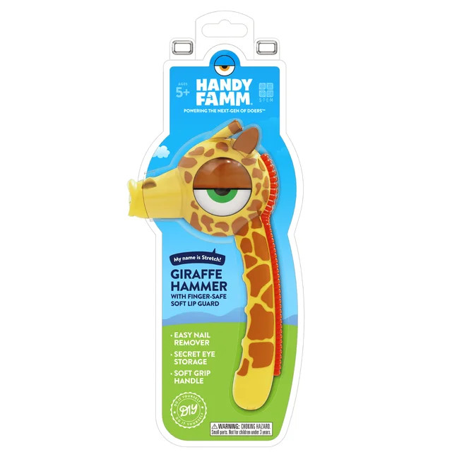Handy Famm Real Metal Giraffe Hammer for Kids, Patented Safety Mouth Sleeve and Nail Remover, STE... | Walmart (US)