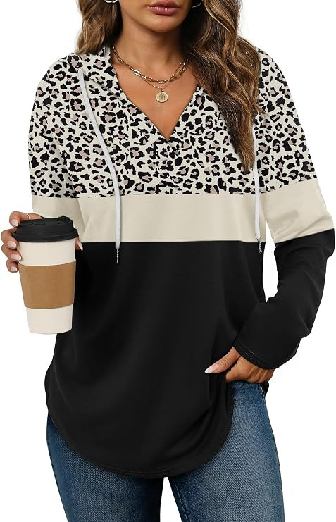 Bofell Womens Fashion Tops Hoodies for Women Pullover Oversized Sweatshirts Long SLeeve Shirts Lo... | Amazon (US)