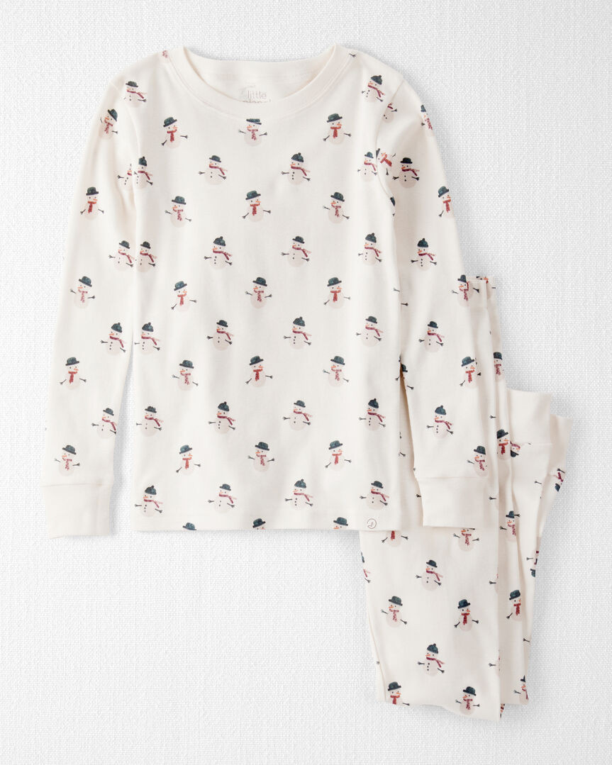 Kid Organic Cotton Snowman Print Pajamas | Carter's Inc