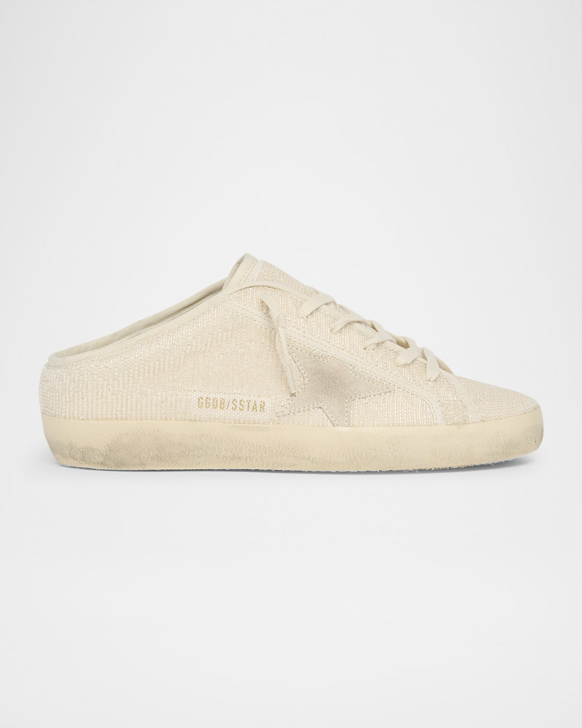 Super-Star Sabot Beaded Suede Slide Sneakers | Neiman Marcus