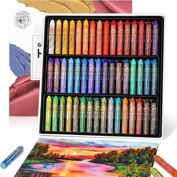 Paul Rubens Oil Pastel, 48 Vibrant Colors Soft Oil Pastel Set, Creamy texture Easy to Blend Oil P... | Amazon (US)