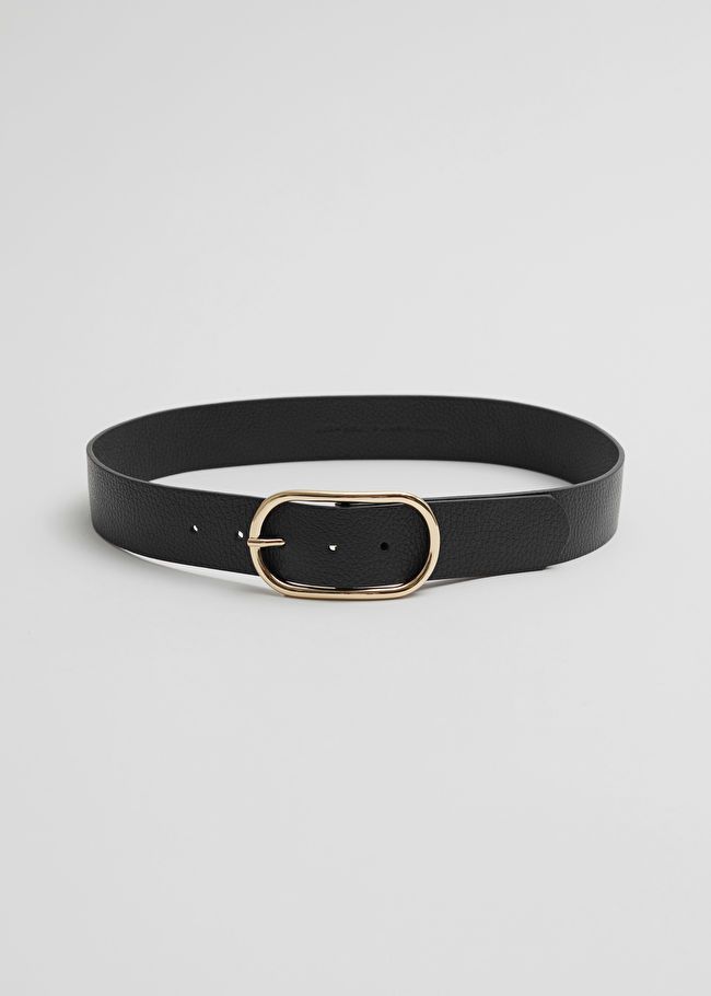 Oval Buckled Leather Belt | & Other Stories US