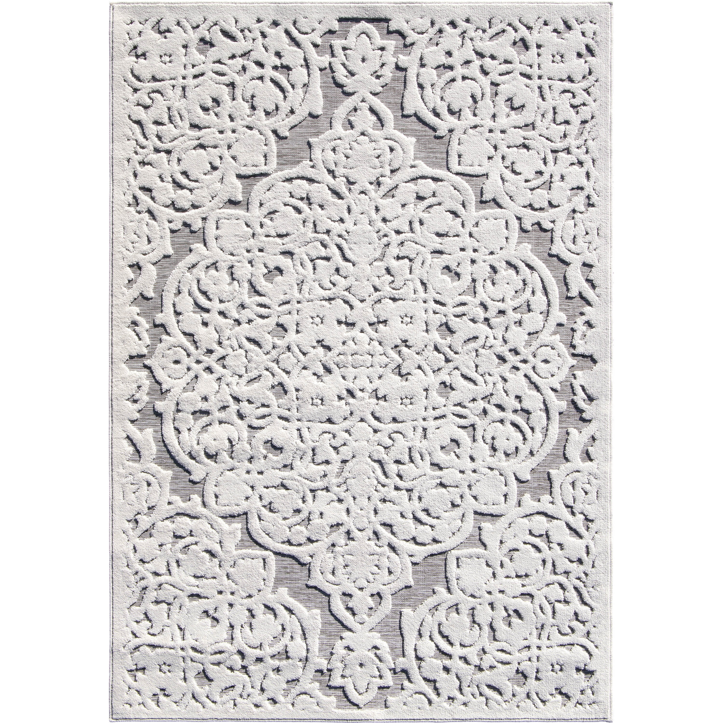 My Texas House Dahlia By Orian 7'9" X 10'10" Gray Floral Outdoor Rug | Walmart (US)