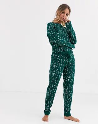 Loungeable his and hers candy cane print pyjama set | ASOS US