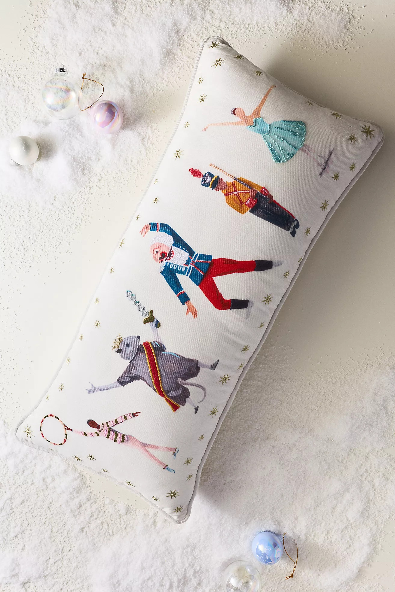 New York City Ballet Cotton Embroidered Pillow | Anthropologie (US)