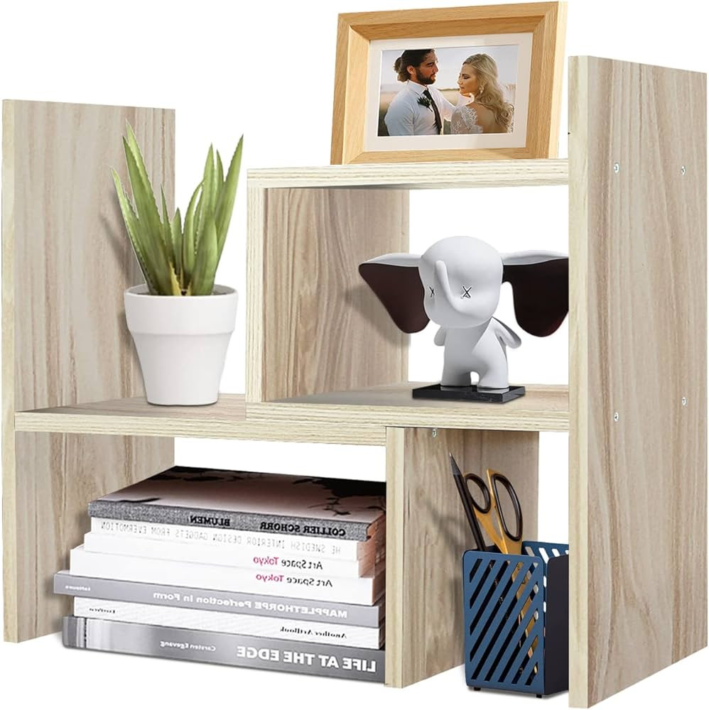 TY ARTS & CULTURE - Expandable Wood Desktop Storage Organizer Multipurpose Desk Bookshelf Display... | Amazon (US)