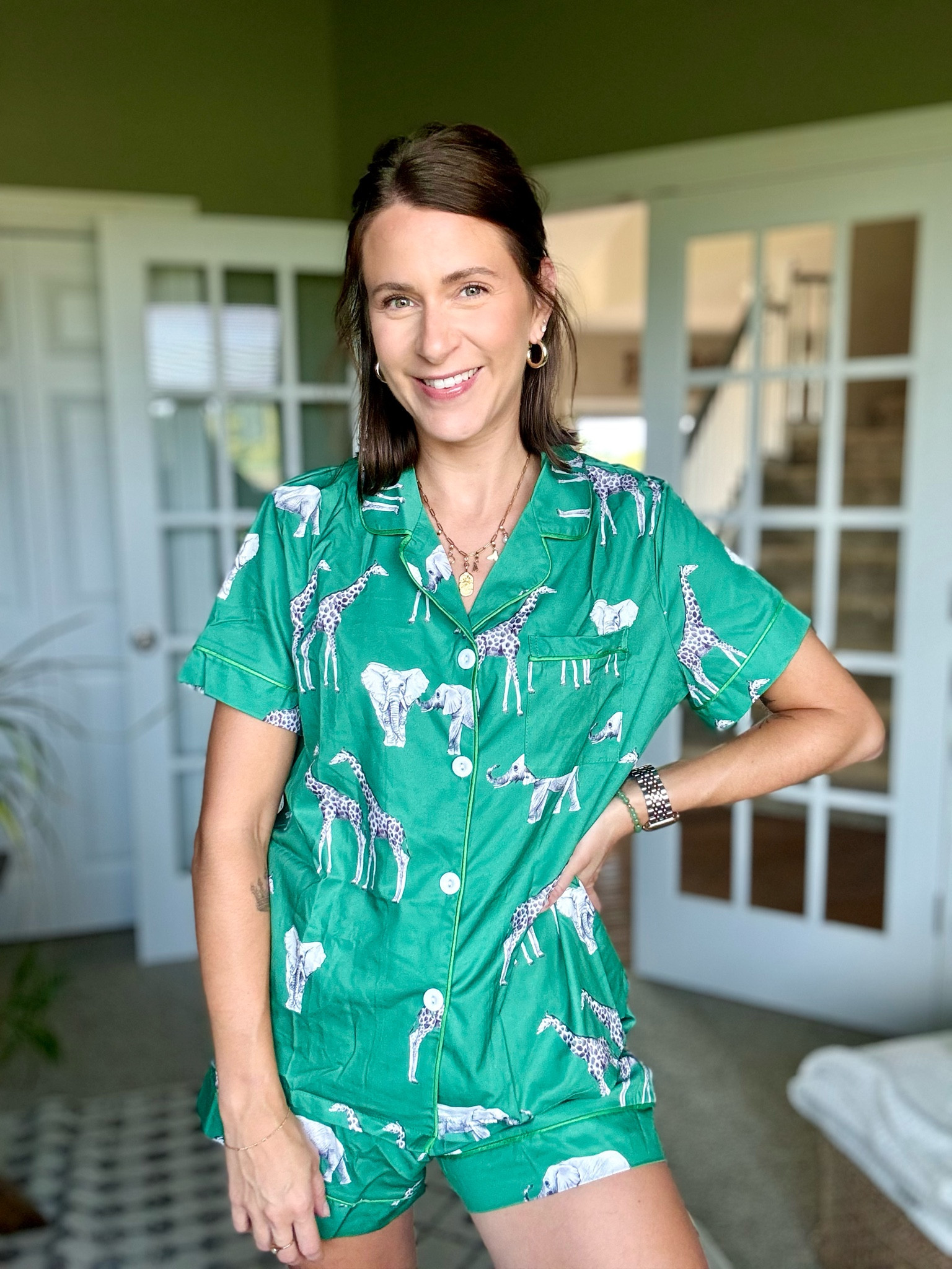 Pattern pajamas
Wearing a medium

#LTKStyleTip #LTKFindsUnder50 #LTKSaleAlert