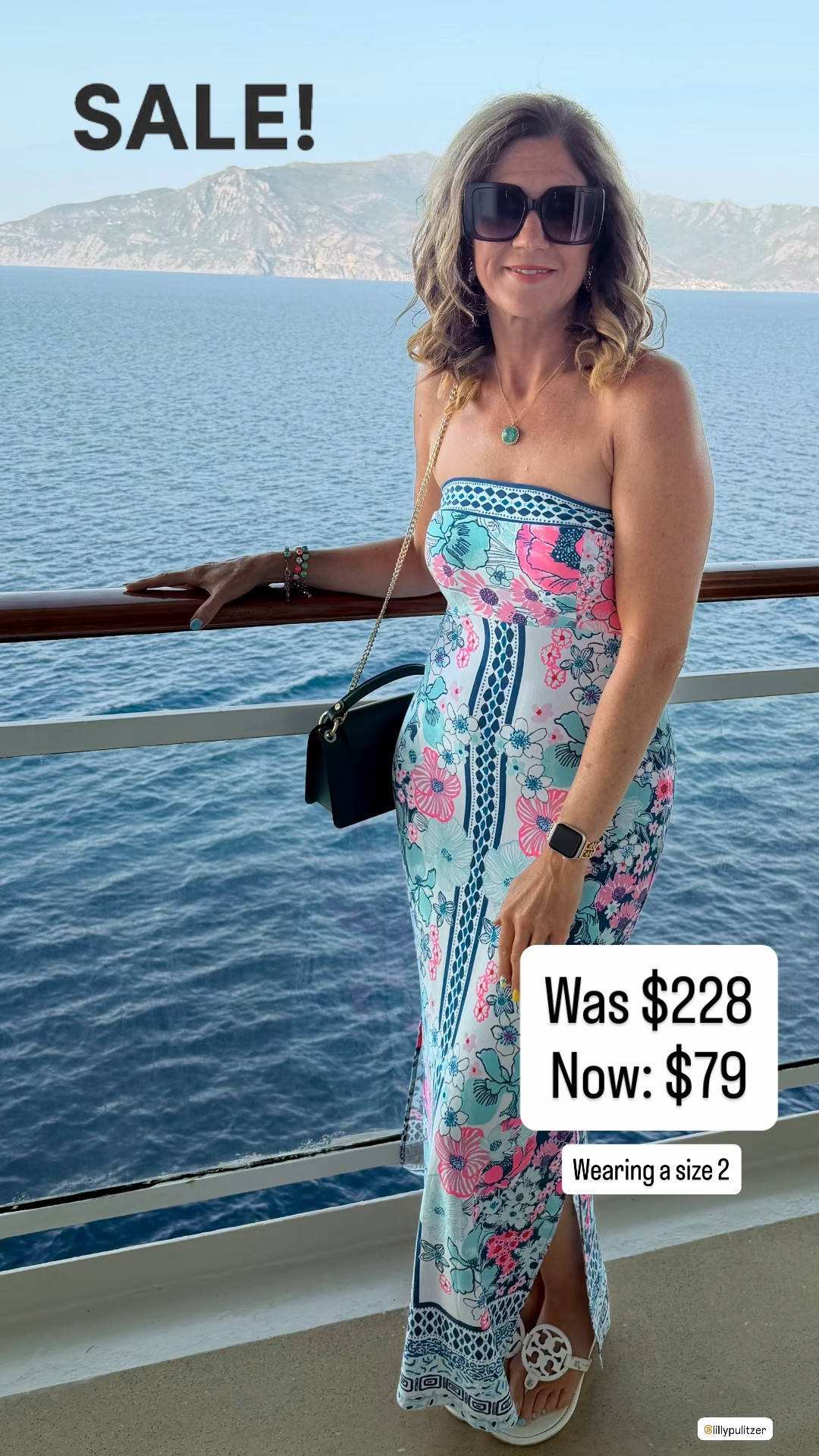 Maxi Dress 

From $228 to $79! 😍 This Lilly Pulitzer dress is such a beautiful Sunshine Sale find—and all sizes were available when I checked!

I wore it on our cruise and love it for dinner at sea, vacation date nights, and special occasions. Such a pretty statement dress to pack for your next getaway! 🩷🌊

Wearing a size 2. 

#LillyPulitzer #SunshineSale #LillyPulitzerSale #CruiseDress #VacationDress #ltksalealert 

Lilly Pulitzer sale dress, cruise dress, vacation dress, floral maxi dress, strapless dress, resort wear, special occasion dress, Sunshine Sale.