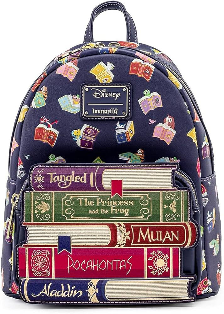 Loungefly Disney Princess Books All Over Print Womens Double Strap Shoulder Bag Purse | Amazon (US)