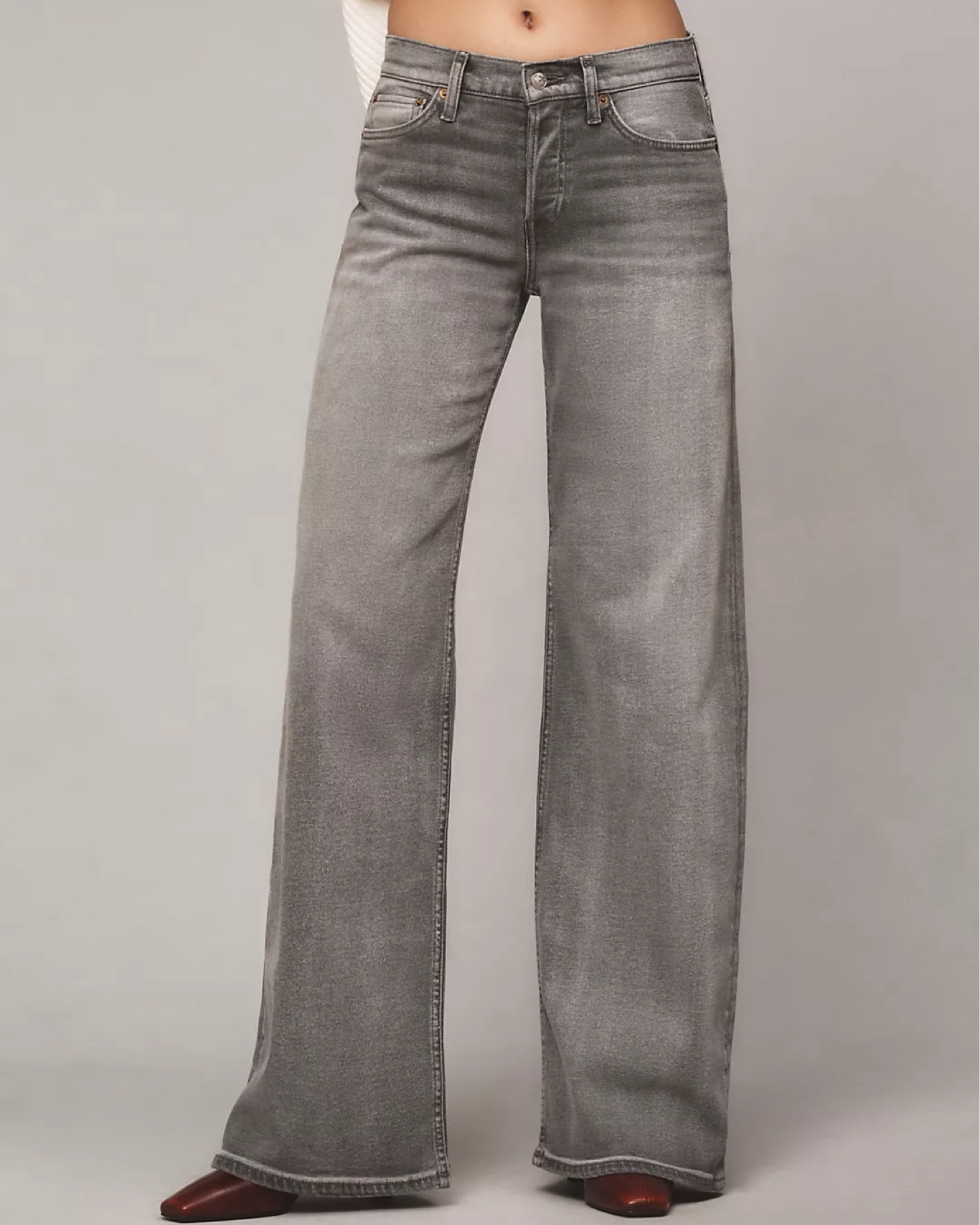 Gray Mid-Rise Wide-Leg Jeans at different price points.

#LTKOver40 #LTKSeasonal #LTKStyleTip