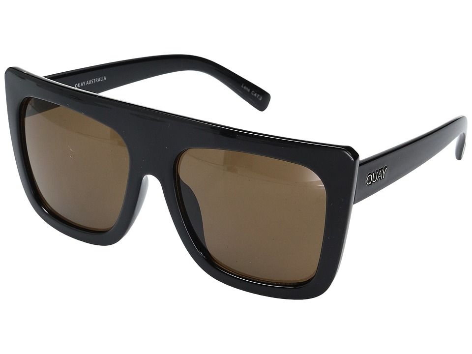 QUAY AUSTRALIA - Cafe Racer (Black/Brown) Fashion Sunglasses | Zappos
