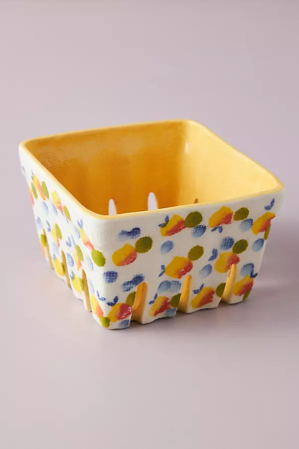 Floral Ceramic Berry Basket | Anthropologie (US)