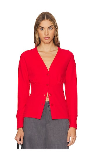 Noel Waffle Cardigan in High Risk Red | Revolve Clothing (Global)