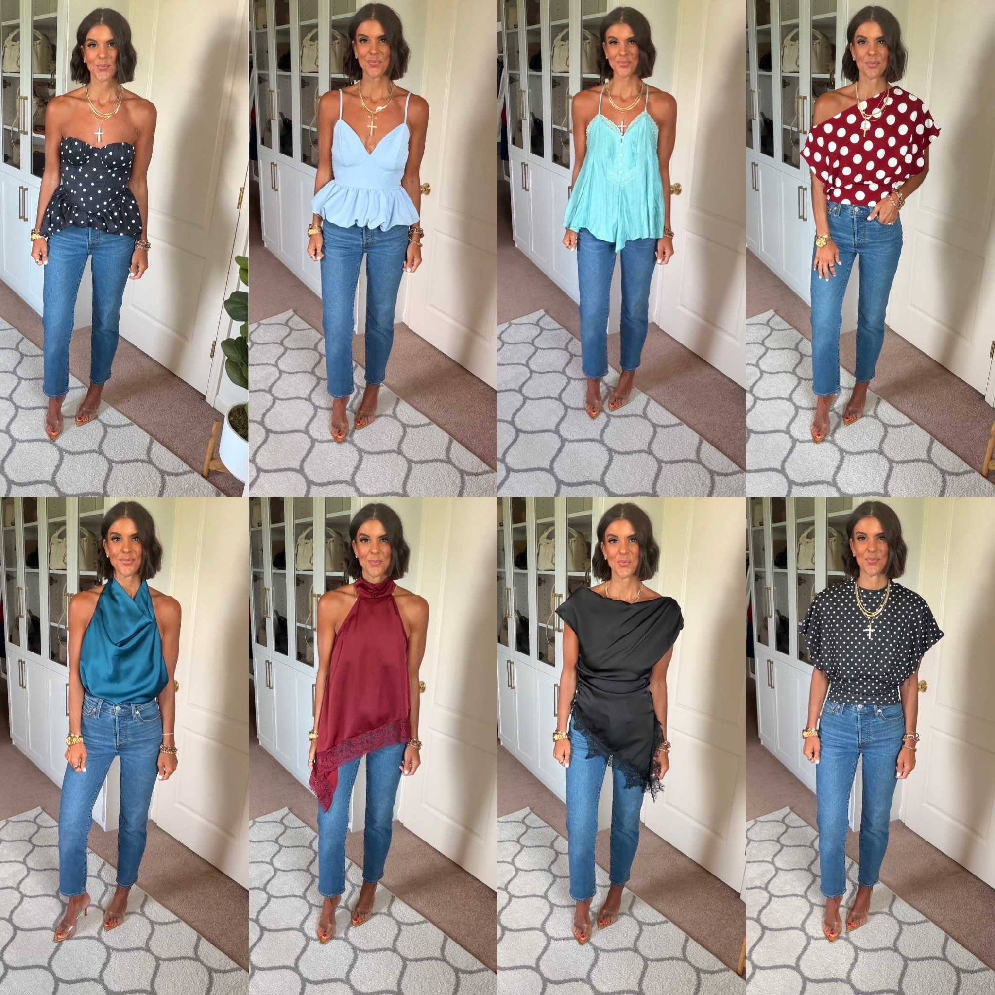 Amazon fun tops! I’m 5’5 and in size small in all. I size up one in Levi jeans

#LTKdayinmylife #LTKmomlife #LTKgrwm