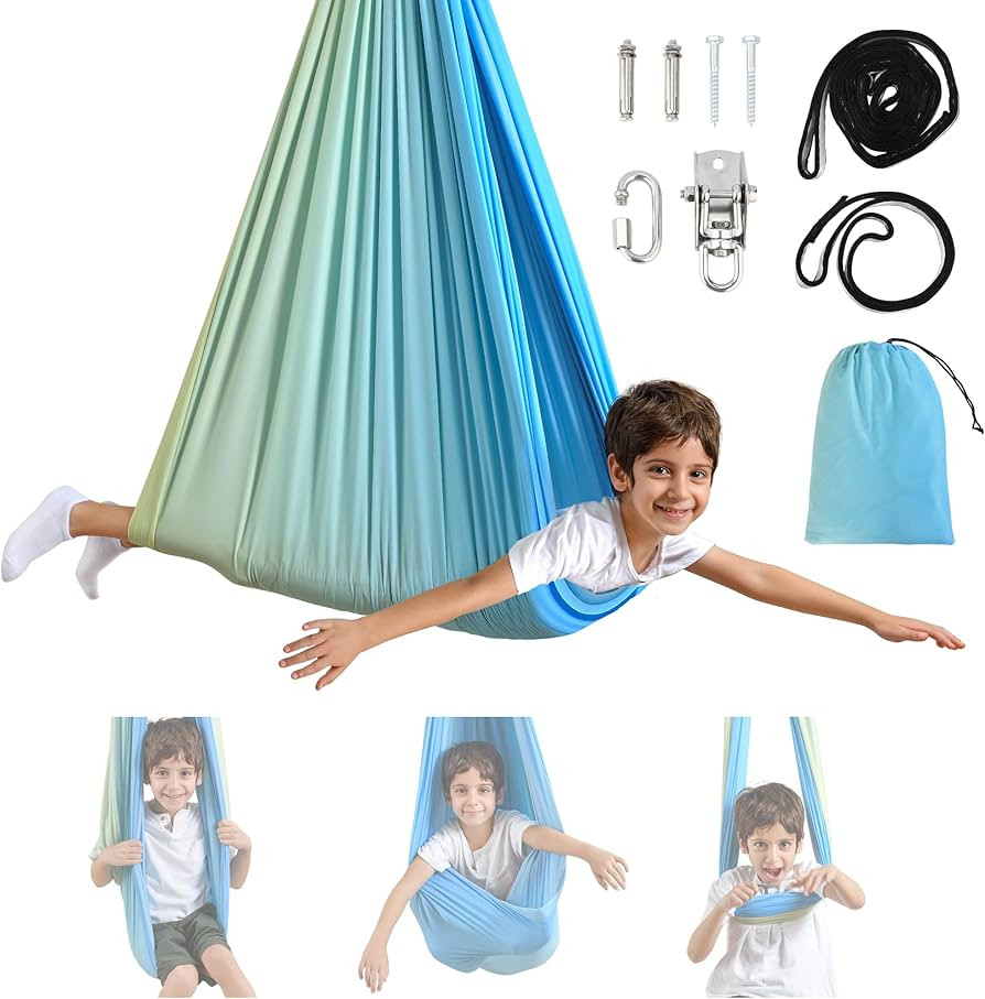 Sensory Swing Indoor Outdoor for Kids, Therapy Swing for Kids, Swing Hammock for Child & Adult wi... | Amazon (US)