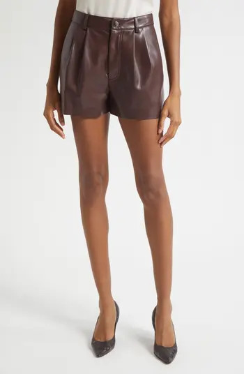 Alice + Olivia Conry High Waist Faux Leather Shorts | Nordstrom | Nordstrom