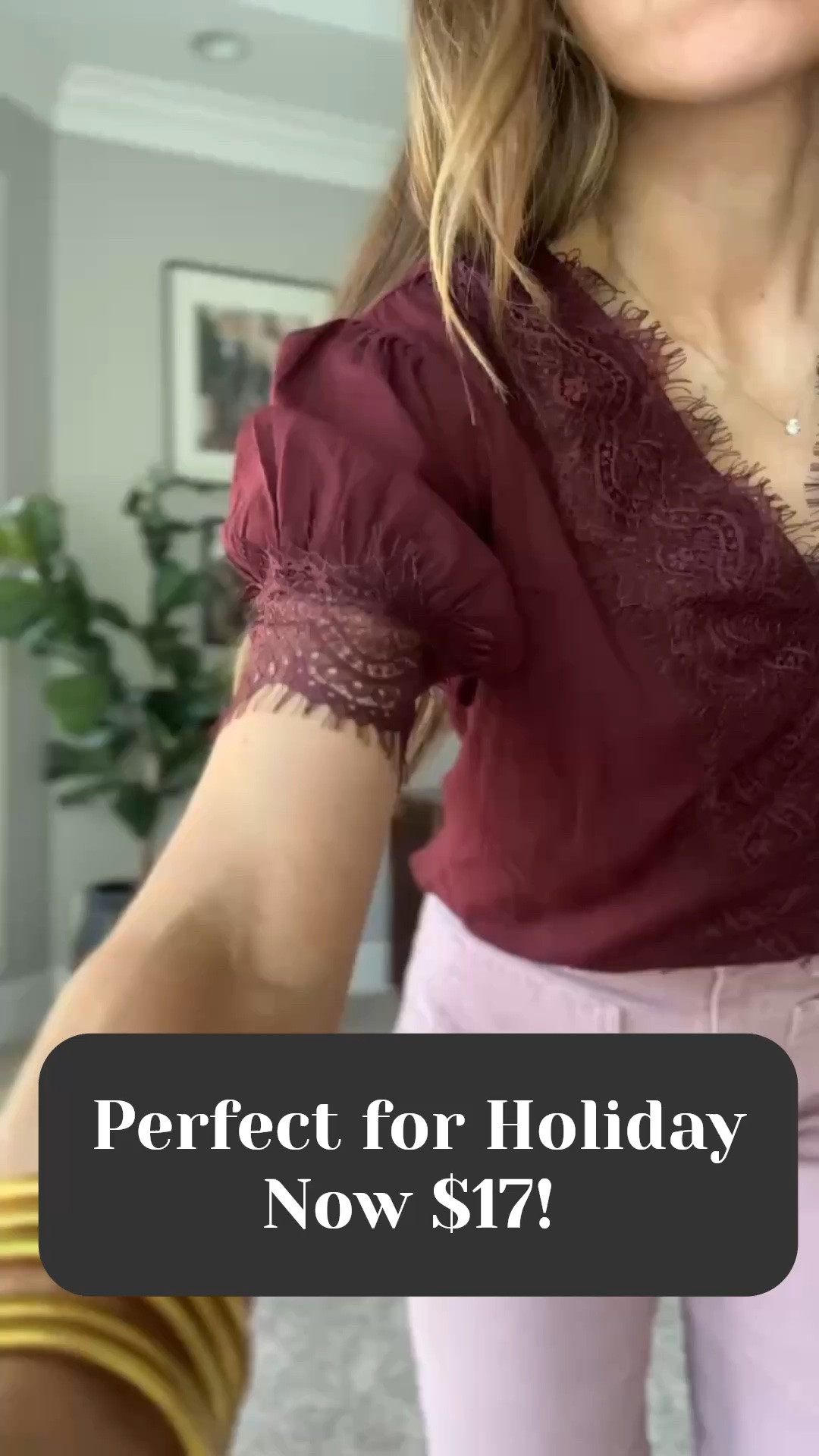 @Target top that is perfect for holidays is now $17 through 10/7. Sizes running low! Pants are also marked down $18, sizes running low as well!