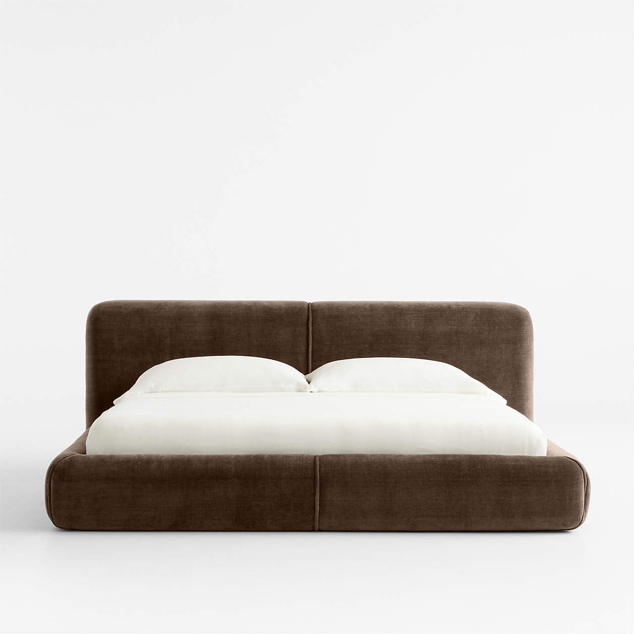 Curios Cocoa Upholstered King Bed by Jeremiah Brent | Crate & Barrel | Crate & Barrel