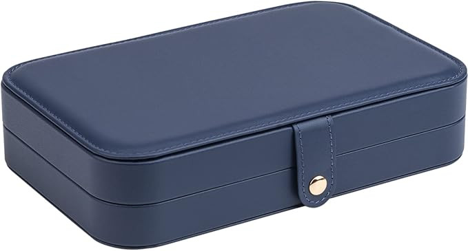 2-Layer Travel Jewelry Box for Women, Portable Jewelry Organizer with Mirror & Removable Dividers... | Amazon (US)