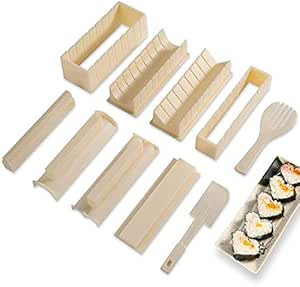 Sushi Making Kit Deluxe Edition with Complete Sushi Set 10 Pieces Plastic Sushi Maker Tool Comple... | Amazon (US)