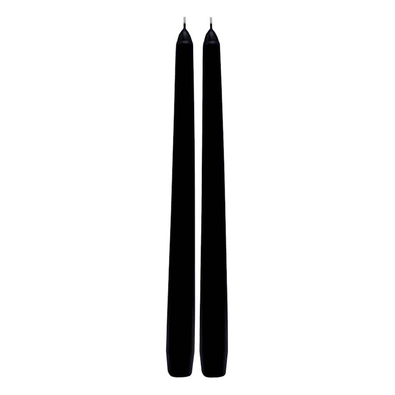 2-Pack Black Bleeding Red Taper Candles, 10" | At Home