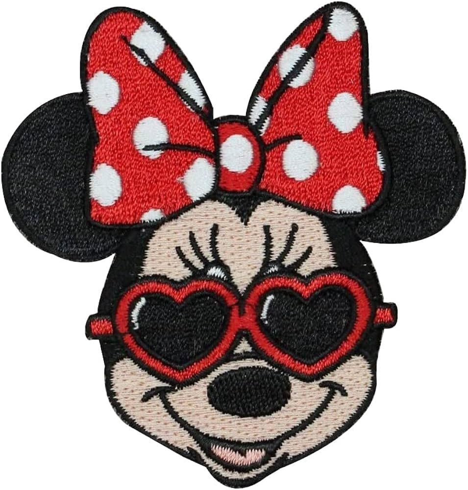 Cute Little Mouse Girl Red Bow with White Polka Dots Mouse-Cartoon Mouse-Cutie Iron On Patch Movi... | Amazon (US)